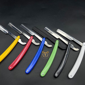 High Quality Stainless Steel Barber <b>Blade</b> Holder Wood Handle Men Shaving Straight Edge <b>Razor</b> Hair <b>Razor</b> Box Packaging - Product Image 6