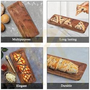 Plateau de service d'angle en bois rectangulaire, plateaux en bois pour la décoration intérieure, plateau de service pour aliments, légumes, fruits, planches de service, décoration de style ferme - Product Image 6