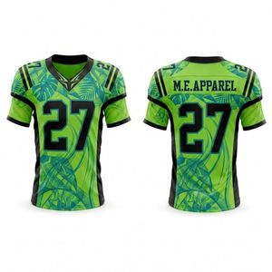 Performance Moisture Wicking <b>Silver</b> Platinum Frost Abstract Glacier Line <b>Mesh</b> American Football Jerseys - Product Image 2