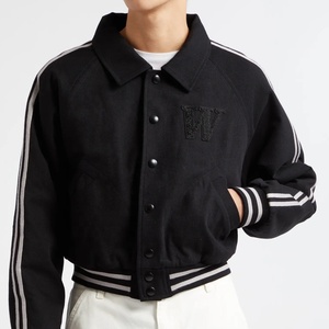 Chaquetas con parche bordado de chenilla para hombre personalizadas OEM 2025, estilo universitario Vintage Letterman para calle principal de invierno - Product Image 1