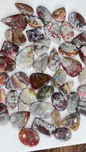 MAHNAJ GEMS Cabochons en Agate Naturelle Formes Mixtes Polies Rouge Blanc Brun Jaune Gris Orange Pour la Fabrication de Bijoux - Product Image 5