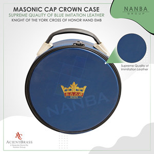 Blue EVA Hardcase with Zipper Closure and Embroidered KYCH Emblem Durable <b>Masonic</b> Cap Crown <b>Case</b> for <b>Masonic</b> Regalia - Product Image 4
