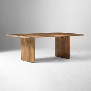 Modern Minimalist Solid Teak Wood <b>Coffee</b> <b>Table</b> Rectangular Natural Grain Wooden <b>Coffee</b> <b>Table</b> with Thick Panel <b>Legs</b> - Product Image 5