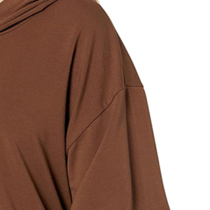 Elegant Fashion Women <b>Crop</b> <b>Top</b> Hoodie Warm Lightweight Fabric Trendy Daily Wear For Casual Street Knitted Cotton Autumn Casual - Product Image 3