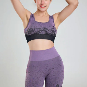 Women's <b>Tie</b> <b>Dye</b> Activewear Set High Waist Yoga <b>Leggings</b> and Sports Bra Fitness Workout Outfit 2-Piece Yoga Set - Product Image 1