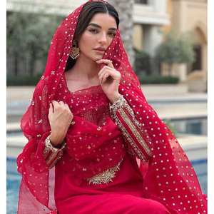 Conjunto de Top y fondo de mujer de diseñador con Dupatta para ropa de fiesta - Product Image 3