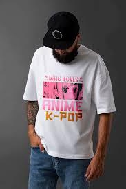Camiseta de Hombre con Estampado Estilo Harajuku, Corte Curvo, Transpirable, Informal, para Uso Diario, con Diseño Gráfico de Anime, Moda Urbana - Product Image 2