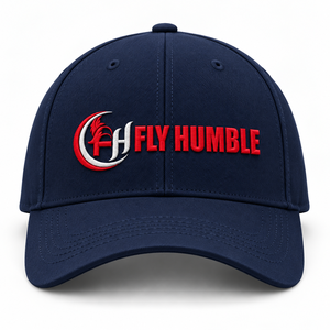 Casquette de baseball blanche Fly Humble Sportswear, ajustable, 6 panneaux, logo brodé en sergé, unisexe, adulte, casquette de sport ajustable 6 panneaux - Product Image 5