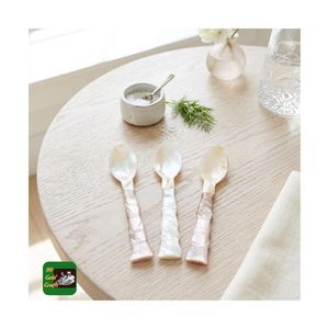 Cuillère en coquillage pour cadeau de mariage, fabriquée en nacre de luxe, super brillante, style vintage, vendue en ensemble, taille personnalisée - Product Image 3