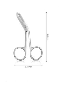 Pinzas de Cejas de Acero Inoxidable de Alta Calidad, Estilo Tijera con Punta Inclinada para Depilación y Cuidado de Pestañas - Product Image 2