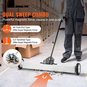 Separatore Magnetico Telescopico da 36 Pollici con Ruote e Manico Regolabile, Capacità 55 Libbre, Strumento di Recupero Magnetico - Product Image 2