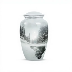 Urne à fleurs noires pour cendres humaines Urne artisanale pour hommes et femmes Honore votre bien-aimé avec urne commémorative décorative - Product Image 4