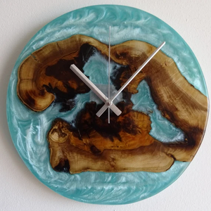 Luxury Resin Wood <b>Wall</b> <b>Clock</b> with Needle Display <b>Modern</b> Design 25mm Thick Plate for Wedding Occasions - Product Image 3
