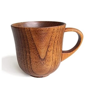 Wooden Mug with Natural Finish Handcrafted Coffee Cup Rustic Style Eco Friendly Drinkware <b>Waterproof</b> Mug - Product Image 1