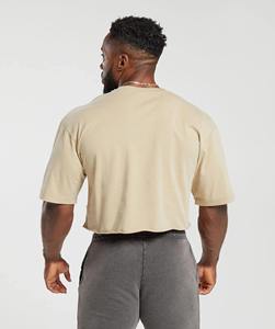 <b>Men</b> Slim Fit <b>Crop</b> Tee Gym <b>Crop</b> <b>Top</b> <b>Men</b> Shirt Breathable Fitness T Shirt Casual Crew Neck <b>Crop</b> Tee Plus Size Blank Gym <b>Top</b> - Product Image 2