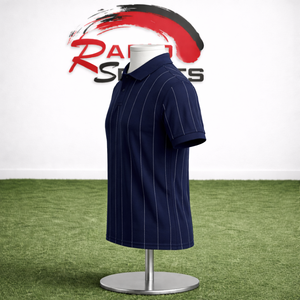 Chemise Homme Rétro Rayée Sportive de Haute Qualité à Manches Longues Anti-Plis en Maille Spandex/Coton avec Impression par Transfert Thermique - Product Image 3