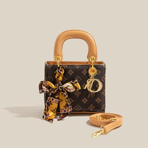 Luxury Designer Brand Letter Zipper <b>Square</b> Shape Daily Bag Vintage Women Classic Versatile Crossbody Handbag with Logo - Product Image 1