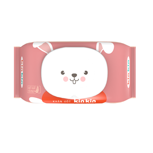 Lingettes humides pour bébé KINKIN, non tissées, 100 pièces, anti-humidité, protection UV, antibactériennes, prévention des éruptions cutanées, nettoyantes, à l'extrait d'avoine - Product Image 1