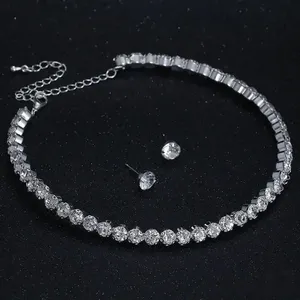 Premium Fine Womens Gold Material Custom Link <b>Chain</b> Necklace Silver Plated Round Brilliant Cut Trendy Fancy Diamond IGI - Product Image 2