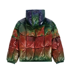 OEM Custom Men Winter Soft Shell Quilted Bubble Down Jacket Hooded Warm Puffer Jacket Outdoor <b>Coat</b> - Product Image 4