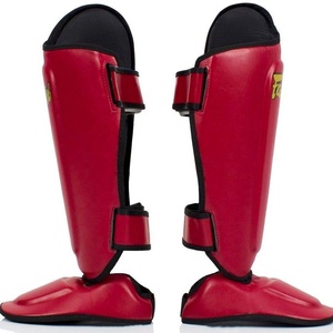 Protection des jambes en cuir PU de qualité supérieure, prix de gros RTS, pour la boxe et le MMA, protège-tibias Fair Tex, protège-tibias MMA confortables. - Product Image 3