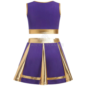 Professional Cheerleading Uniform Women Custom Logo Cheerleader Set Sleeveless Top Pleated <b>Skirt</b> Performance Sportswear - Product Image 2