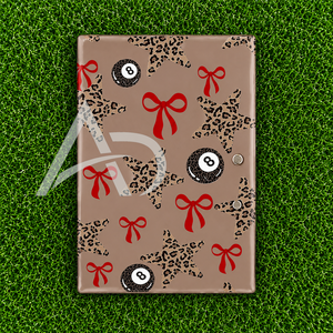 Custom Printed Acrylic Eyelash Tile with Leopard Stars <b>Red</b> <b>Bow</b> Ball Design With Magnets For Lash Tweezers Top Selling Lash Tiles - Product Image 3