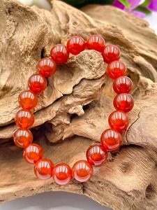 Wholesale Natural Stone <b>Red</b> Carnelian Round Beads <b>Bracelet</b> Handmade Classic Style Healing Gemstone Fashion Jewelry For Unisex - Product Image 3