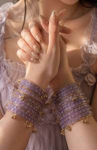 Collection de Churiyan de Mariage Premium pour Femmes, Bracelets Traditionnels Indiens Pakistanais de Style Cachemiri, Plaqué Argent/Or - Product Image 2