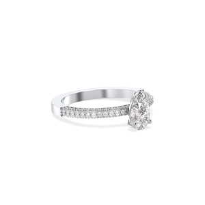 REYES, Novedades, Anillos de Plata de Ley 925 con Corte de Pera, Moissanita de 1.14 Quilates, Anillos de Compromiso para Mujer, Joyería Fina - Product Image 3