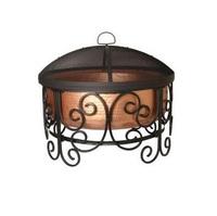 Bol de foyer élégant en cuivre, centre de table chauffant extérieur artisanal, décoration de jardin et de patio en métal durable pour un extérieur de luxe