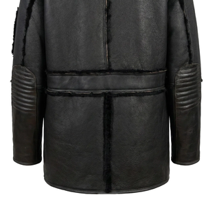 Luxury Genuine Leather Shearling Biker <b>Jacket</b> for Men Soft Fur <b>Lined</b> Winter Coat Premium Aviator Stylish Warm Outerwear - Product Image 4