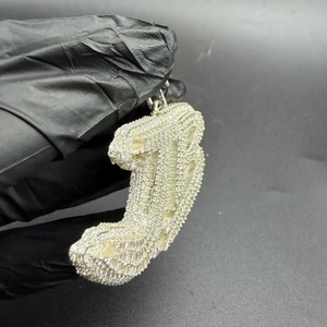 Colgante de letra B chapado en plata 925 con diamantes de corte baguette blancos, estilo hip-hop, unisex, para uso diario. - Product Image 6