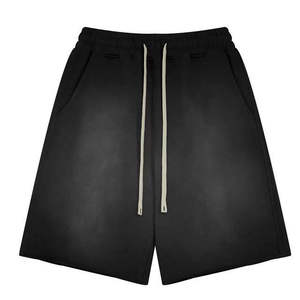 Shorts de survêtement à entrejambe bas vintage, délavés, effet soleil, avec taille élastique et cordon de serrage extensible, personnalisables avec marque privée - Product Image 1