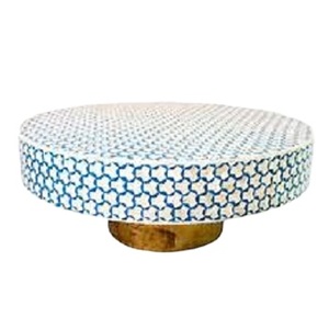 Mesa de centro con incrustaciones de hueso pulido hecho a mano para sala de estar Muebles de estilo floral saludable a precio - Product Image 6