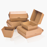 Cajas de Papel Kraft Resistentes y Portátiles Hechas en Vietnam, Tipo Carpeta, Forma Personalizable, para Empacar Alimentos, Sushi, Fideos, Hamburguesas