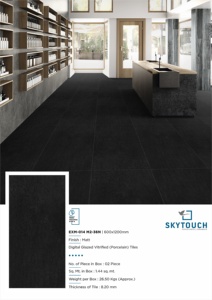 600x1200mm Unique Look Glazed Porcelain Tile Prices Black Classic Floor Tile Price for Bedroom by Leading Indian Exporter - Product Image 3