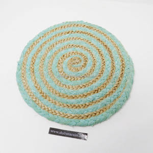 Napperons ronds en jute tressée fabriqués à la main Tapis de salle à manger écologiques pour restaurants cafés et décoration intérieure - Product Image 1