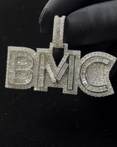 VVS Moissanite Letter Pendant Pass Diamond <b>Tester</b> Hip Hop Pendant Rapper Bling Fashion Pendant 925 Silver Iced Out Pendant - Product Image 1