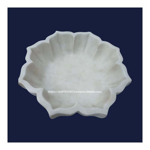Bol à fruits en marbre blanc naturel fabriqué à la main personnalisé vaisselle décorative pour la maison ou le bureau pour les cadeaux de promotion commerciale - Product Image 2