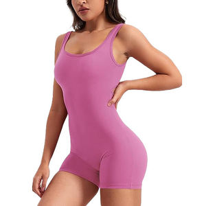 Yoga Jumpsuit Women Nylon Spandex Blend <b>One</b> Piece Bodysuit Sleeveless Summer Elegant Sexy Fit Clubwear Eco Friendly Jumpsuits - Product Image 6
