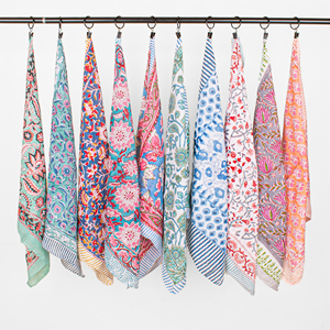 Foulard carré en coton à motifs floraux bohèmes, bandana multifonctionnel, couvre-chef, couvre-cou, vêtement décontracté, mode, haute qualité, printemps-été - Product Image 4