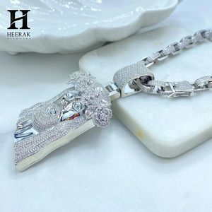 Collier pendentif Hip Hop Iced Out personnalisé avec tête de Jésus micro-pavée de diamants, luxe, en moissanite, religieux, vente en gros - Product Image 6
