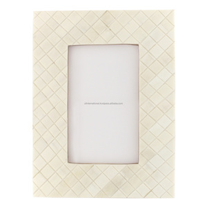 Marco de fotos con incrustaciones de hueso para decoración del hogar, marco de fotos de madera con diseño personalizado - Product Image 3