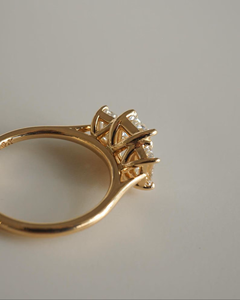 Bague de fiançailles solitaire en or massif 14 carats avec moissanite taille émeraude de luxe, 4 carats, bijoux fins minimalistes, vente en gros - Product Image 6