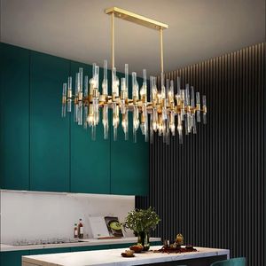 Crylick 20-luce moderna in metallo e vetro per cucina lampadario a sospensione in ottone da 20 luci - Product Image 1