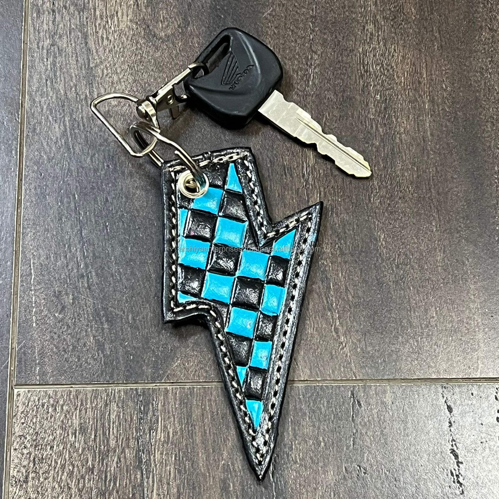 Turquoise & Black Checkered