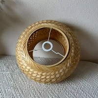 Lampe ronde en jute naturelle durable abat-jour décoration en osier suspension en rotin pour restaurant décor à la maison