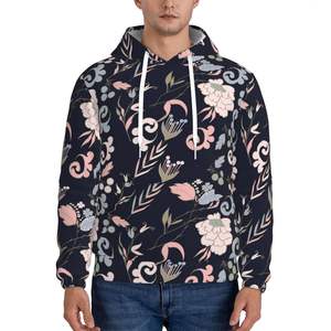 Custom French Terry Heavyweight <b>Hoodie</b> High Quality Heat-Transfer Printed Solid Winter Wear 100% Cotton Oversized Breathable - Product Image 6