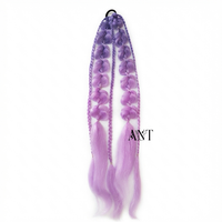 Vente en gros de tresses synthétiques de 24 pouces, queue de cheval, résistantes à la chaleur, couleur ombrée, extensions de cheveux tressés pour femmes, faciles à porter